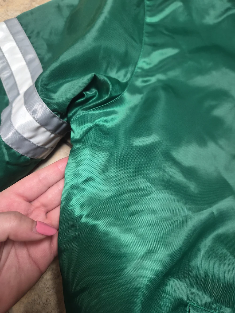 Mens Vintage Starter Eagles Jacket Varsity Jacket Bomber Green Retro Size Medium